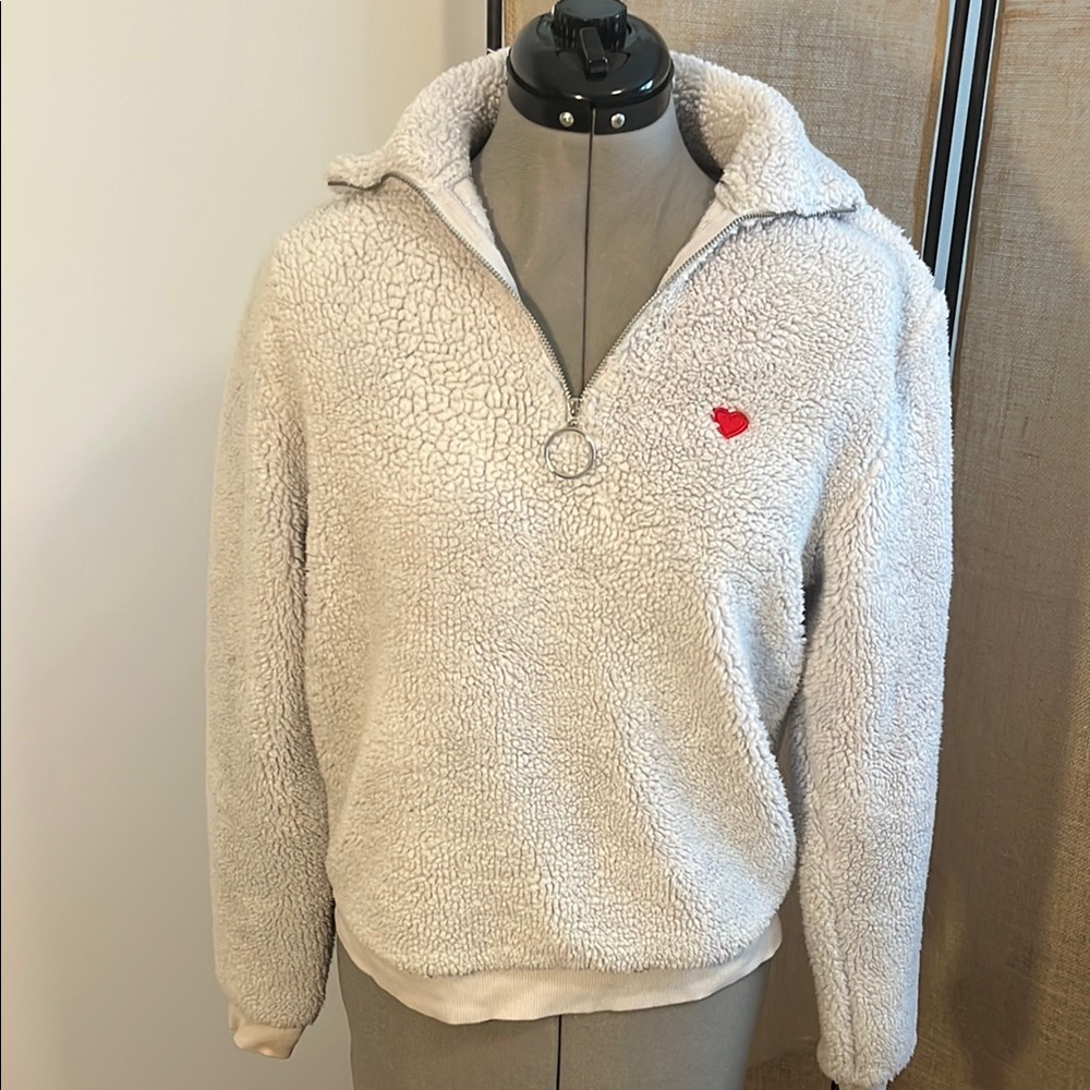 Topshop Cream Sherpa Sweater